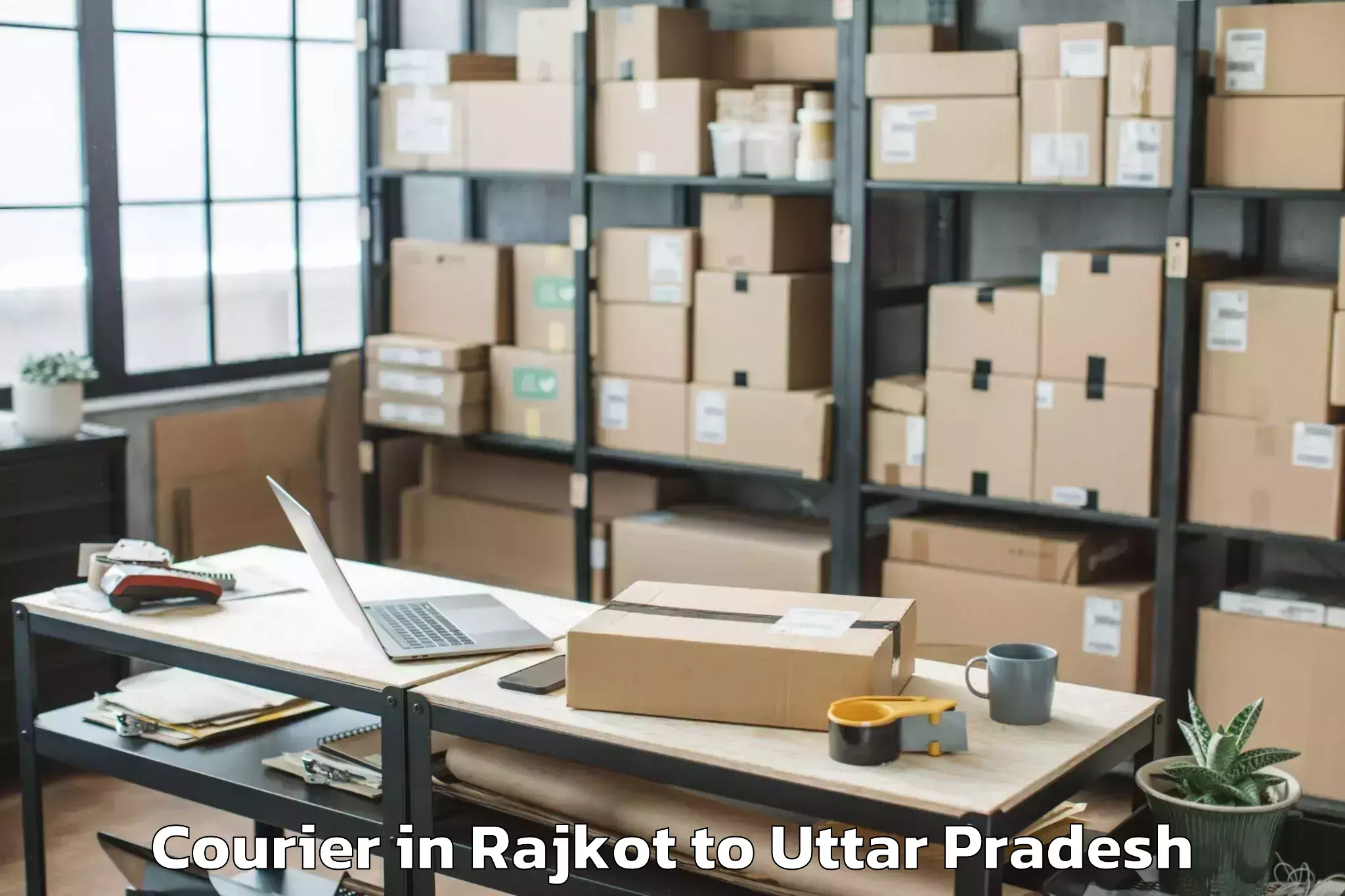 Book Rajkot to Domariyaganj Courier Online